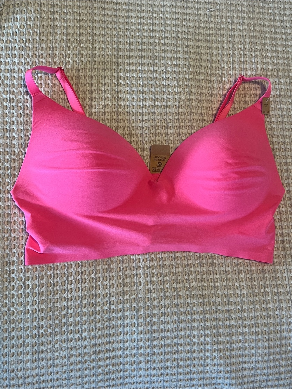 PINK Victoria's Secret Wireless Molded Bra in Hot Pink